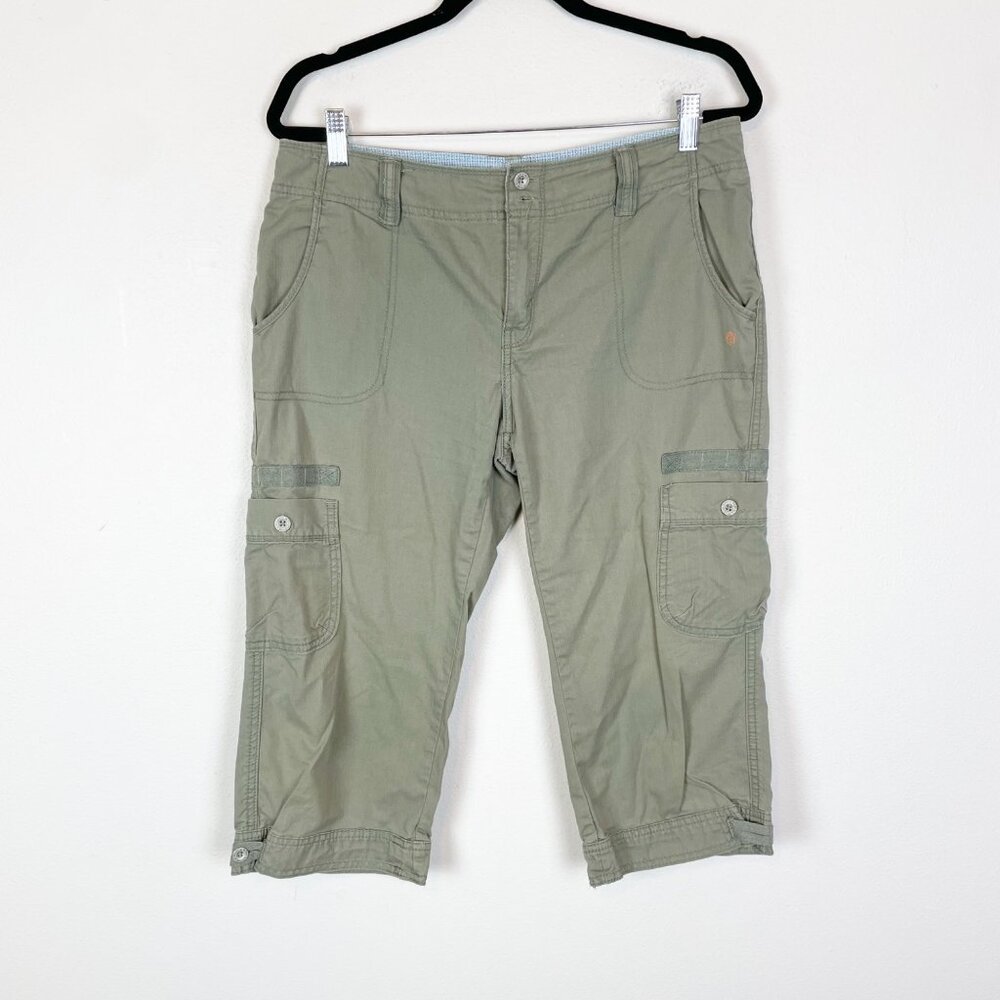 Levi's Women's 8 Y2K Capri Cargo Army Green Low Rise Pants Grunge Punk Skater